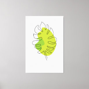 Niedliches einzeiliges, tropisches abgeschiedenes leinwanddruck