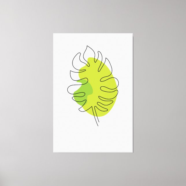 Niedliches einzeiliges, tropisches abgeschiedenes  leinwanddruck (Vorderseite)