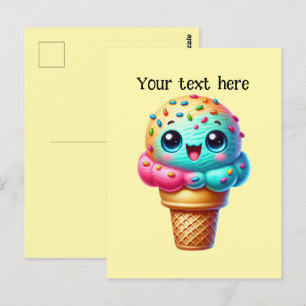 Niedliches Eis Postkarte