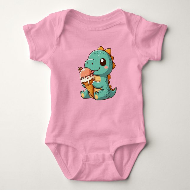 Niedliches Eisessen Baby Strampler (Vorderseite)