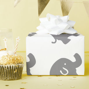 Niedliches Elefant-Baby-Duschen-Verpackungs-Papier Geschenkpapier
