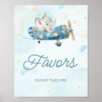 Niedliches Elefant Flugzeug Adventure Blue Favorit