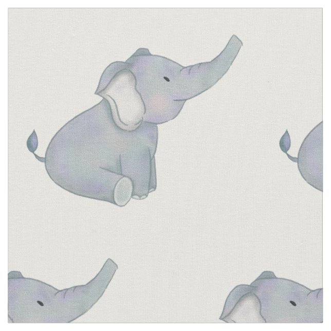 Niedliches Elefant-Safari-Tier Stoff (Nahaufnahme)