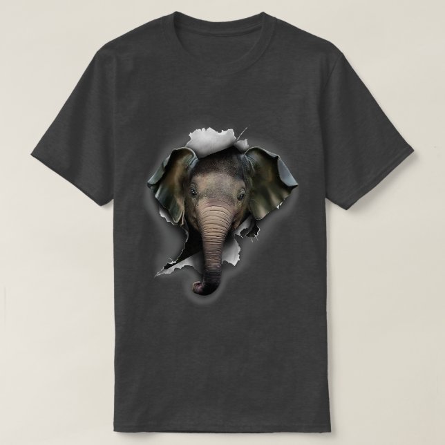 Niedliches Elefant-Shirt, Elefantengeschenke, Elef T-Shirt (Design vorne)