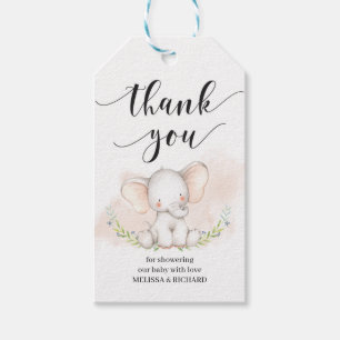 Niedliches Elefantenbaby-Geschenk-Tag personalisie Geschenkanhänger