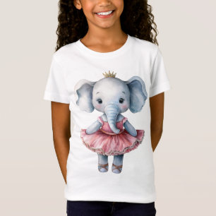 Niedliches Elefantenballerina tanzendes Ballett T-Shirt