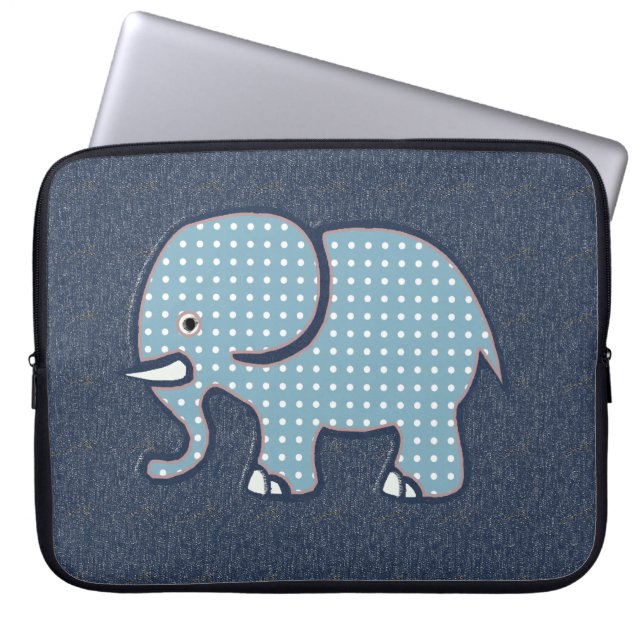 niedliches Elefantendesign Laptopschutzhülle (Vorderseite)