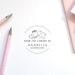 Niedliches Elefantenherz aus der Bibliothek Gummistempel