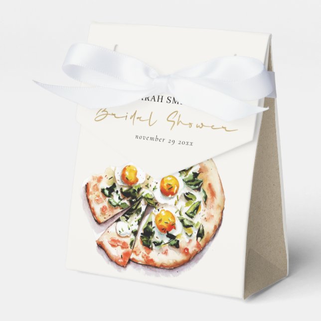 Niedliches elegantes Ei Basil Pizza Brautparty Par Geschenkschachtel (Vorderseite)