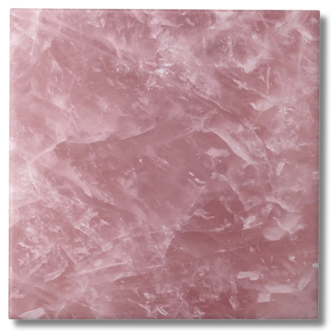 Niedliches Elegantes Trendy Baby Rosa Rose Quarz C Fliese (Cute Elegant Trendy Baby Pink Rose Quartz Crystal Ceramic Tile)