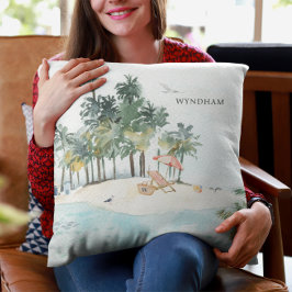 Niedliches elegantes Tropical Beach Coastal Shore  Kissen