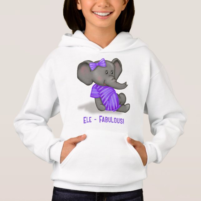 Niedliches Elegantes und fabelhaftes Baby Elephant Hoodie (Vorderseite)