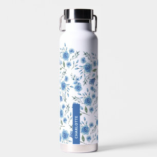 Niedliches elegantes Watercolor Blumenmuster Trinkflasche