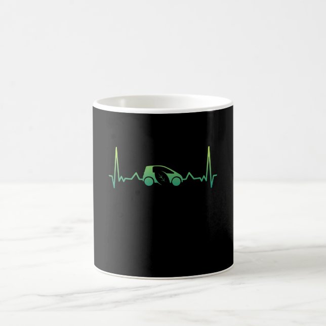 Niedliches Elektrofahrzeug-Heartbeat-Geschenk EV Kaffeetasse (Mittel)