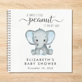 Niedliches Elephant Baby Boy Shower Guest Book Notizbuch