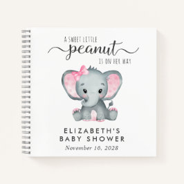 Niedliches Elephant Baby Girl Shower Guest Book Notizbuch