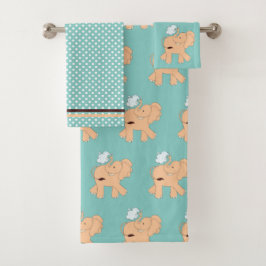 Niedliches Elephant Bath Handtuch Set