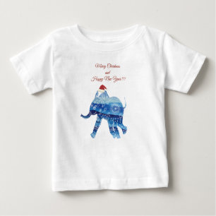 Niedliches Elephant Holiday Baby Shirt