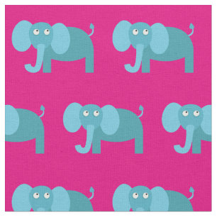 Niedliches Elephant Kid Baby Kinderzimmer Pink Stoff