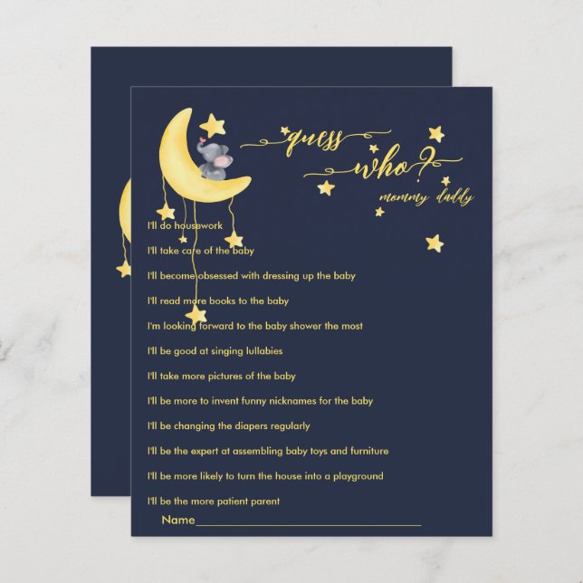 Niedliches Elephant & Little Butterfly Baby Showsp (Vorne/Hinten)