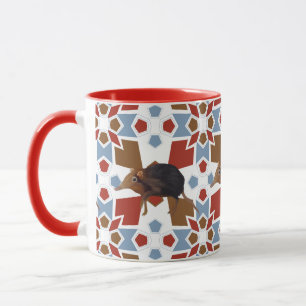 Niedliches Elephant Shrew Fun farbiges Muster Tasse