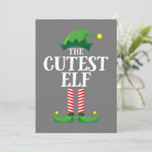 Niedliches Elf Matching Family Group Weihnachts-Pa Einladung