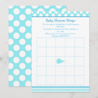 Niedliches Eltern & Baby Whale Blue Boy Bingo