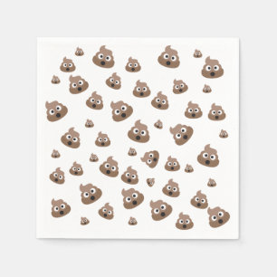 Niedliches Emoji-Muster Gekackt Serviette