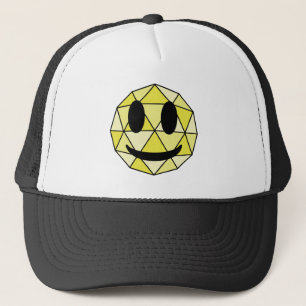 Niedliches Emoticon Geometric Emoji Gelbe Happy Fa Truckerkappe