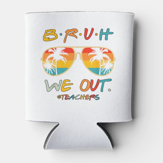 Niedliches Ende des Schuljahres Lehrerin Sommer Br Dosenkühler (Vorderseite)