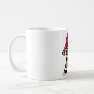 Niedliches englisches Bulldog Xmas Kariertes Headb Kaffeetasse