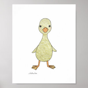 Niedliches Entenposter Farm Baby Animal Bird Art P Poster