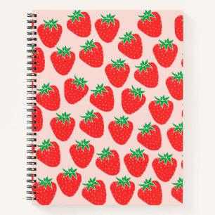 Niedliches Erdbeeren-Notebook Notizbuch