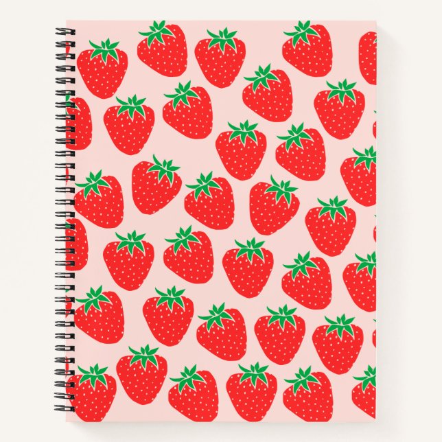 Niedliches Erdbeeren-Notebook Notizbuch (Vorderseite)