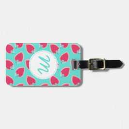 Niedliches Erdbeerfruchtmuster Gepäckanhänger