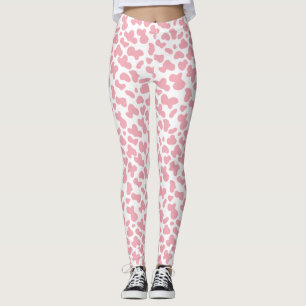 Niedliches Erdbeerkuhmuster   Rosa Leggings