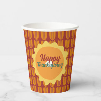 niedliches Erntedank Pappbecher