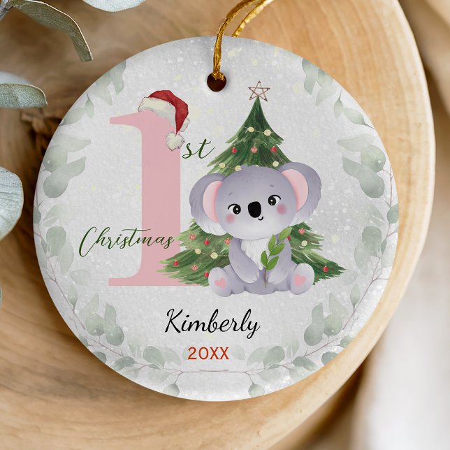 Niedliches erstes Baby-Weihnachtsbaum Keramik Ornament (Von Creator hochgeladen)