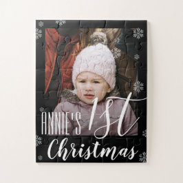 Niedliches Erstes Weihnachtskids-Foto Puzzle