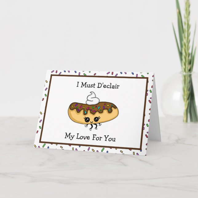 Niedliches Essen glücklich Jubiläum Karte (Vorderseite)