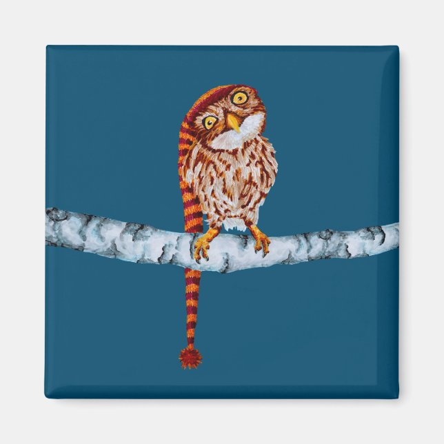 Niedliches Eule im Strumpf Magnet (Vorne)