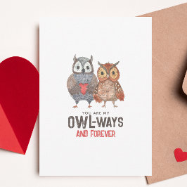 Niedliches Eule immer und für immer Valentinstag-K