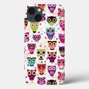 Niedliches Eulenhintergrundmuster für Kinder Case-Mate iPhone Hülle