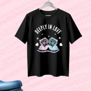 Niedliches Eulenpaar T-Shirt
