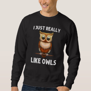 Niedliches Eulenvogel für Männer - Nachtvögel Sweatshirt