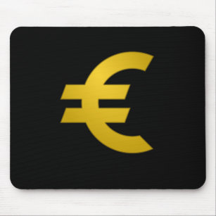 Niedliches Euro-Zeichen,Europäische Währung Symbol Mousepad