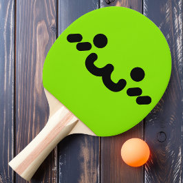 Niedliches Face Green Ping Pong Paddle Tischtennis Schläger