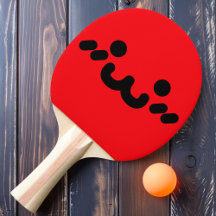Niedliches Face Red Ping Pong Paddle