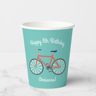 Niedliches Fahrrad Kinder Bike Geburtstagsparty Ra Pappbecher