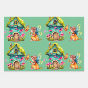 Niedliches Fairy Varieté Geschenkpapier Set